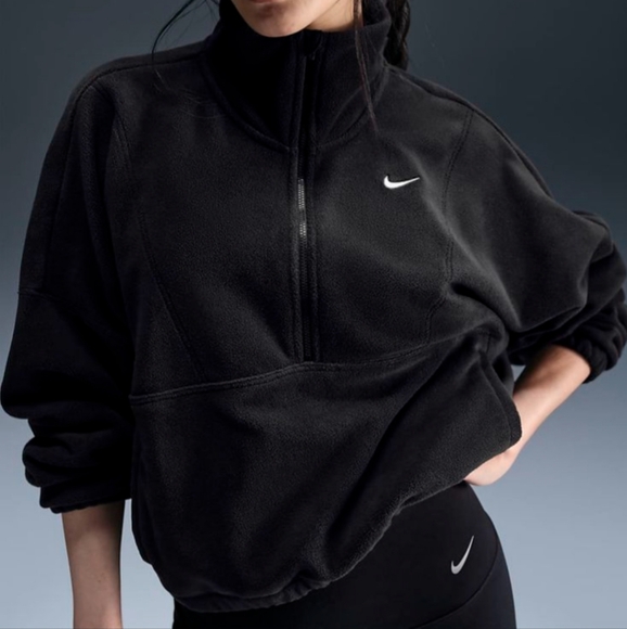 Nike Tops - Nike Therma-Fit Oversized 1/2 Zip Fleece Top New With Tags